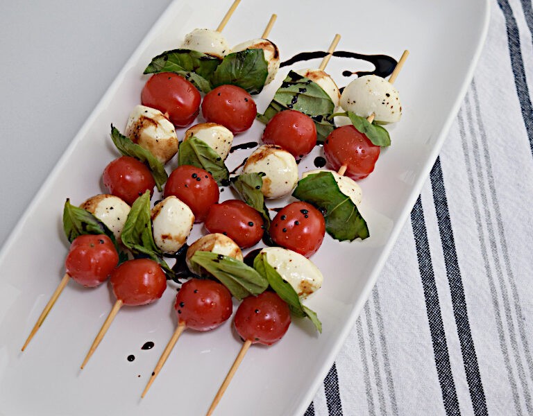 How To Make Caprese Appetizer Skewers